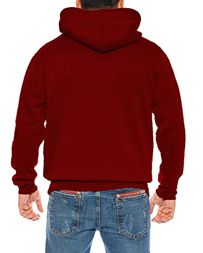 Raff & Taff Herren Hoodies Kapuzenpullover Sweatjacke Übergangsjacke Jacke Basic Schlicht bis 6XL (RT 404 Weinrot, 4XL) von Raff&Taff