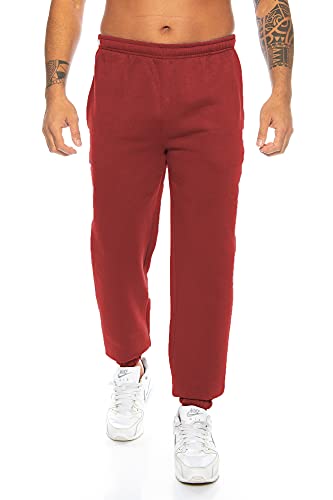 Raff & Taff Herren Hose M bis 6XL | Sporthose Sweatpants Pyjamas Übergrößen Funktionshose Trainingshose Jogginghose | Premium Baumwolle (RT-T-405-Weinrot, 8XL) von Raff&Taff