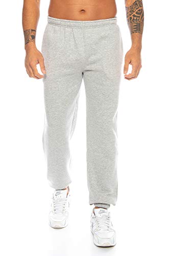 Raff & Taff Herren Hose M bis 6XL | Sporthose Sweatpants Pyjamas Übergrößen Funtionshose Trainingshose Jogginghose | Premium Baumwolle (RT-T-405-Hellgrau, 4XL) von Raff&Taff