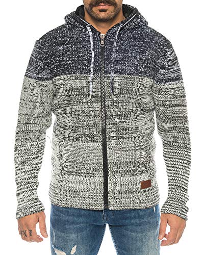 Raff & Taff Herren Jacke Strickjacke Strickpullover bis 3XL | Warm, Weich, Wolle | Wohlfühlen mit Style (Anthrazit, XXL) von Raff&Taff