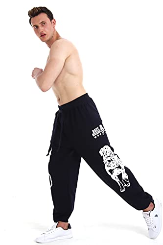 Raff&Taff Herren Jogginghose Bodyguard Bulldog Coole Lässige Sporthose Freizeithose (Dunkelblau, 4XL) von Raff&Taff