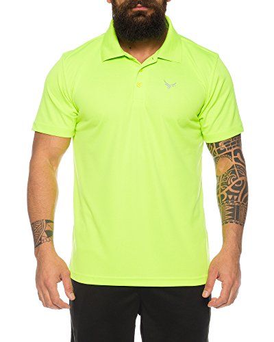 Raff&Taff Herren Sport Poloshirt leicht Pflegeleicht schnell trockend -RT-P-2000-Apfelgrün- -5XL von Raff&Taff