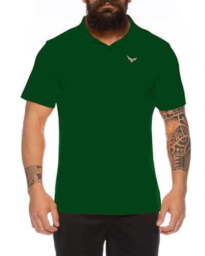 Raff&Taff Herren Sport Poloshirt leicht Pflegeleicht schnell trockend -RT-P-2000-Grün-6XL von Raff&Taff