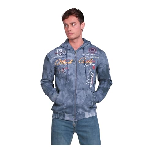 Raff & Taff Herren Zipper Hoodies Kapuzenjacke Sweatjacke Übergangsjacke Jacke Basic Schlicht bis 10XL (RT-H-1160-Anthrazit-5XL) von Raff&Taff