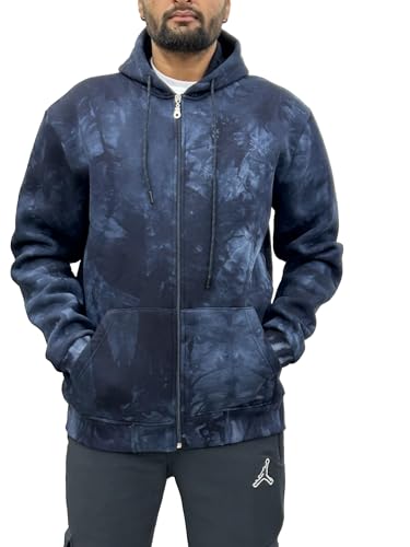 Raff & Taff Herren Zipper Hoodies Kapuzenjacke Sweatjacke Übergangsjacke Jacke Basic Schlicht bis 10XL (RT-H-1296-Nevi-M) von Raff&Taff