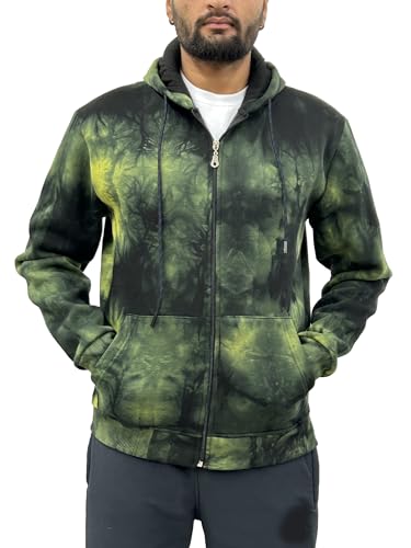 Raff & Taff Herren Zipper Hoodies Kapuzenjacke Sweatjacke Übergangsjacke Jacke Basic Schlicht bis 10XL (RT-H-1296-Oliv-3XL) von Raff&Taff