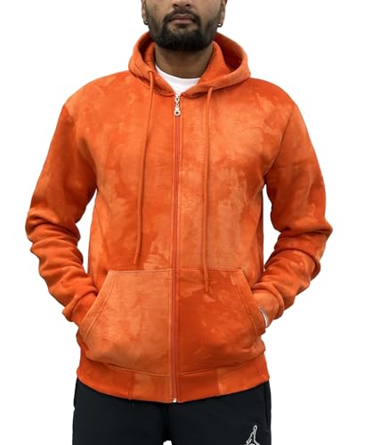 Raff & Taff Herren Zipper Hoodies Kapuzenjacke Sweatjacke Übergangsjacke Jacke Basic Schlicht bis 10XL (RT-H-1296-Orange-XXL) von Raff&Taff