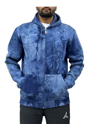 Raff & Taff Herren Zipper Hoodies Kapuzenjacke Sweatjacke Übergangsjacke Jacke Basic Schlicht bis 10XL (RT-H-1296-indigoblau-3XL) von Raff&Taff