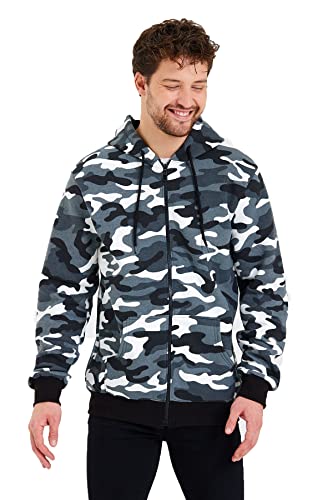 Raff & Taff Herren Zipper Hoodies Kapuzenjacke Sweatjacke Übergangsjacke Jacke Basic Schlicht bis 10XL (RT404 Metro L) von Raff&Taff