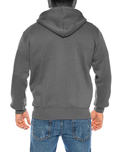 Raff & Taff Herren Zipper Hoodies Kapuzenjacke Sweatjacke Übergangsjacke Jacke Basic Schlicht bis 10XL Anthrazit 9XL von Raff&Taff