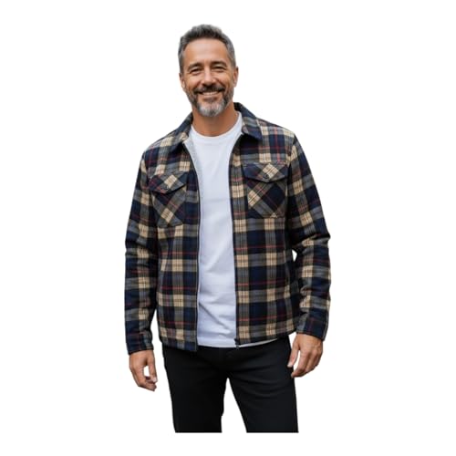 Raff&Taff Holzfällerhemd Flanellhemd Thermohemd Thermojacke Karo Karriert gefüttert Arbeit (Multi(01), 3XL) von Raff&Taff
