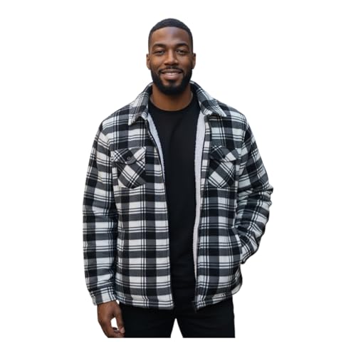 Raff&Taff Holzfällerhemd Flanellhemd Thermohemd Thermojacke Karo Karriert gefüttert Arbeit (SW(05), XL) von Raff&Taff