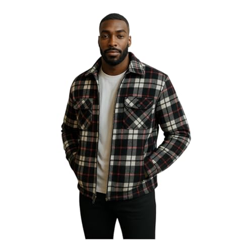 Raff&Taff Holzfällerhemd Flanellhemd Thermohemd Thermojacke Karo Karriert gefüttert Arbeit (SWR(06), M) von Raff&Taff