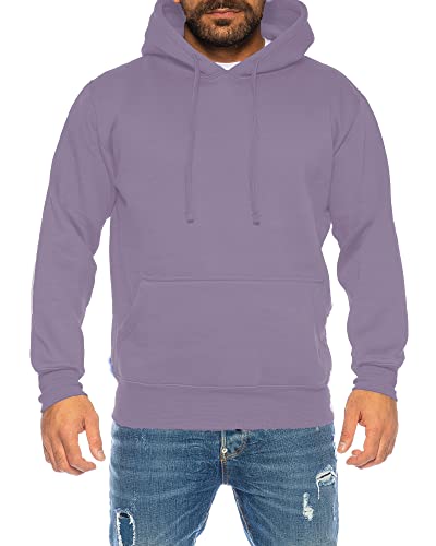 Raff &Taff Hoodie Kapuzenpullover Sweatshirt Sweater Pullover |S-10XL| Sport Alltag Freizeit|Premium Baumwolle Fleece Innenseite(RT-H-401-Flieder-3XL) von Raff&Taff