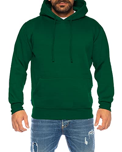 Raff &Taff Hoodie Kapuzenpullover Sweatshirt Sweater Pullover |S-10XL| Sport Alltag Freizeit|Premium Baumwolle Fleece Innenseite (RT-H-401-Dunkelgrün- 10XL) von Raff&Taff