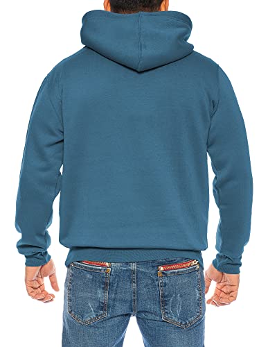 Raff &Taff Hoodie Kapuzenpullover Sweatshirt Sweater Pullover |S-10XL| Sport Alltag Freizeit|Premium Baumwolle Fleece Innenseite (RT-H-401-Indigoblau- 10XL) von Raff&Taff