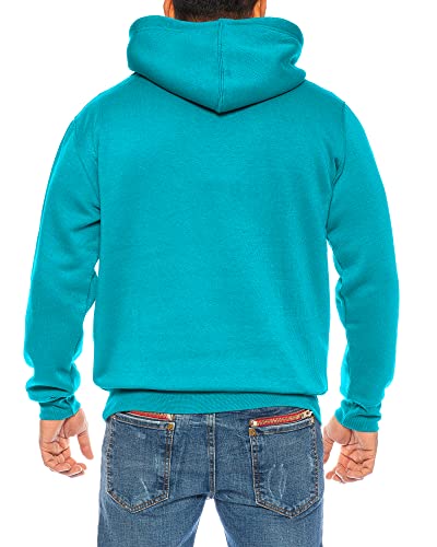 Raff &Taff Hoodie Kapuzenpullover Sweatshirt Sweater Pullover |S-10XL| Sport Alltag Freizeit|Premium Baumwolle Fleece Innenseite (RT-H-401-Petrol- 3XL) von Raff&Taff