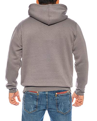 Raff & Taff Hoodie Kapuzenpullover Sweatshirt Sweater Pullover | S - 6XL | Sport Alltag Freizeit | Premium Baumwolle Fleece Innenseite (RT-H-401-Anthrazit- 6XL) von Raff&Taff