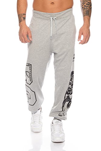 Raff & Taff Jogginghose Sweatpants Sporthose Bulldog Bodyguard aus hochwertiger Baumwollmischung (Hellgrau, L=52/54) von Raff&Taff