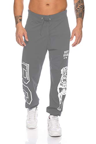 Raff & Taff Jogginghose Sweatpants Sporthose Bulldog Bodyguard aus hochwertiger Baumwollmischung (Anthrazit, 4XL) von Raff&Taff