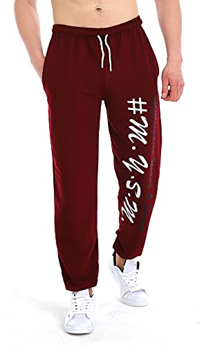 Raff & Taff Jogginghose Sweatpants Sporthose Bulldog Bodyguard aus hochwertiger Baumwollmischung (Bordeaux(1965), XL) von Raff&Taff
