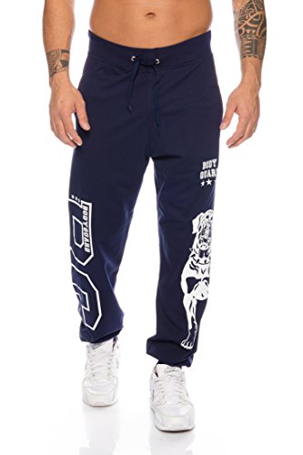 Raff & Taff Jogginghose Sweatpants Sporthose Bulldog Bodyguard aus hochwertiger Baumwollmischung (Dunkelblau, 4XL) von Raff&Taff