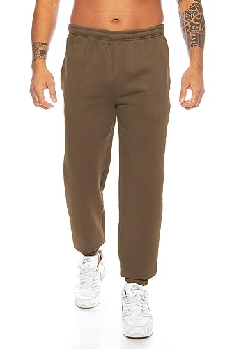 Raff&Taff Sporthose Sweatpants Pyjamas Übergrößen Funktionshose Trainingshose Jogginghose | Premium Baumwolle (RT-T-405-Braun -4XL) von Raff&Taff