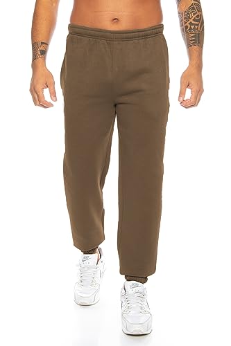 Raff&Taff Sporthose Sweatpants Pyjamas Übergrößen Funktionshose Trainingshose Jogginghose | Premium Baumwolle (RT-T-405-Braun -S) von Raff&Taff