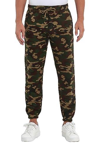 Raff&Taff Sporthose Sweatpants Pyjamas Übergrößen Funktionshose Trainingshose Jogginghose | Premium Baumwolle (RT-T-405-Cam.Woodland - 5XL) von Raff&Taff