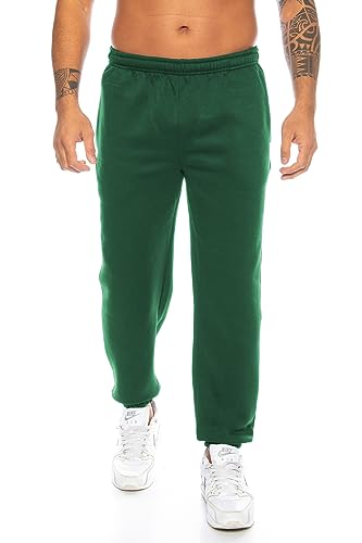 Raff&Taff Sporthose Sweatpants Pyjamas Übergrößen Funktionshose Trainingshose Jogginghose | Premium Baumwolle (RT-T-405-Dunkelgrün -4XL) von Raff&Taff