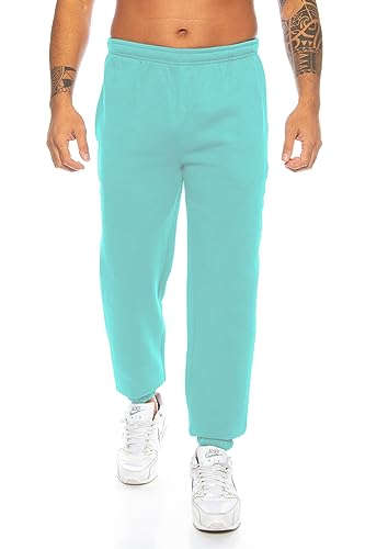 Raff&Taff Sporthose Sweatpants Pyjamas Übergrößen Funktionshose Trainingshose Jogginghose | Premium Baumwolle (RT-T-405-Mint -4XL) von Raff&Taff