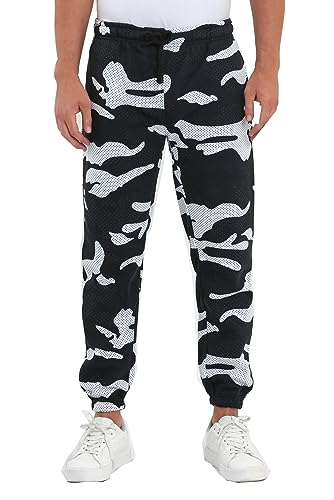 Raff&Taff Sporthose Sweatpants Pyjamas Übergrößen Funktionshose Trainingshose Jogginghose | Premium Baumwolle (RT-T-405-Snow Black -5XL) von Raff&Taff