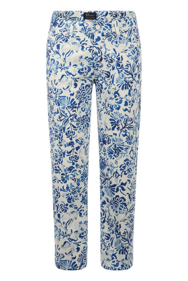 Raffaello Rossi 5-Pocket-Jeans Leyle 6/8 Blue Flowers von Raffaello Rossi