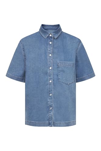 Raffaello Rossi Lässiges Jeans Hemd Giuliette Super Soft Denim, Farbe:blau, Größe:38 von Raffaello Rossi