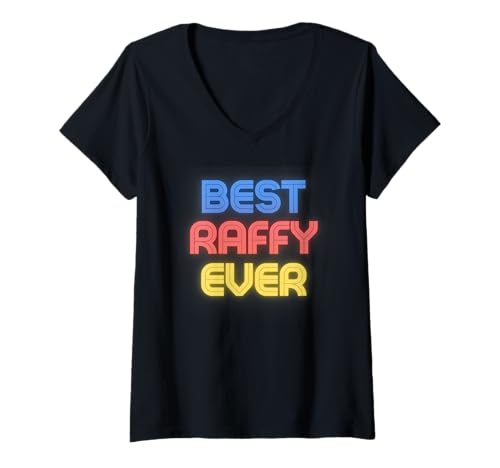 Damen Bester Raffy Aller Zeiten - Lustiger Name Raffy T-Shirt mit V-Ausschnitt Damen Bester Raffy Aller Zeiten - Lustiger Name Raffy T-Shirt mit V-Ausschnitt von Raffy Name Apparel & Designs
