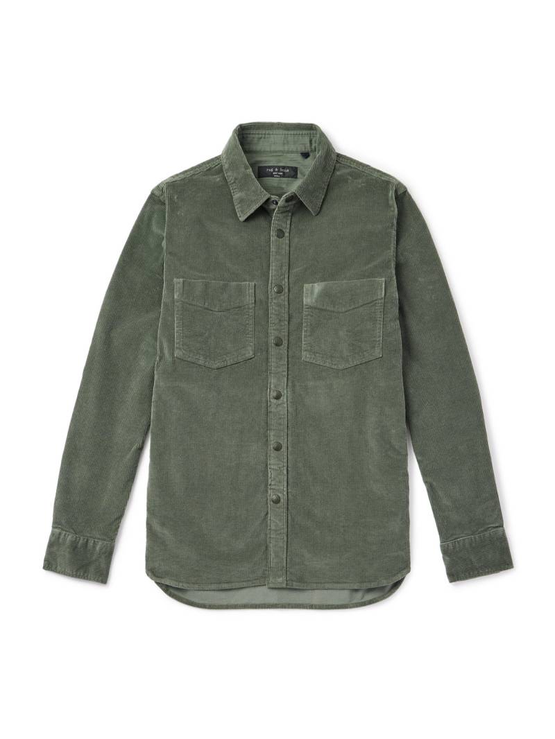 Rag & Bone - Cotton-Blend Corduroy Overshirt - Men - Green - XL von Rag & Bone