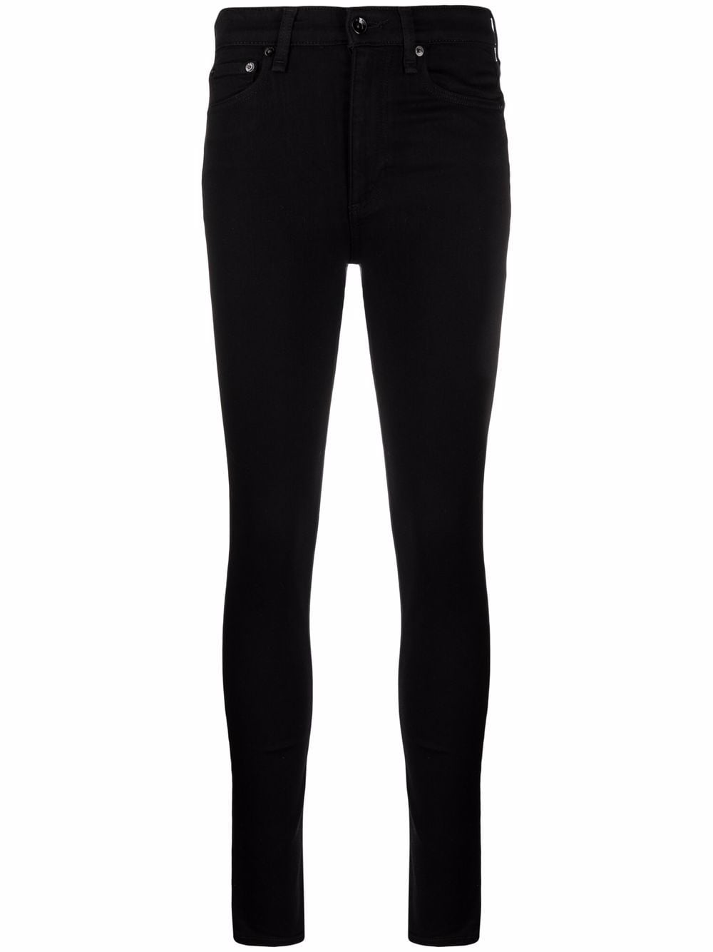 rag & bone Halbhohe Skinny-Jeans - Schwarz von rag & bone