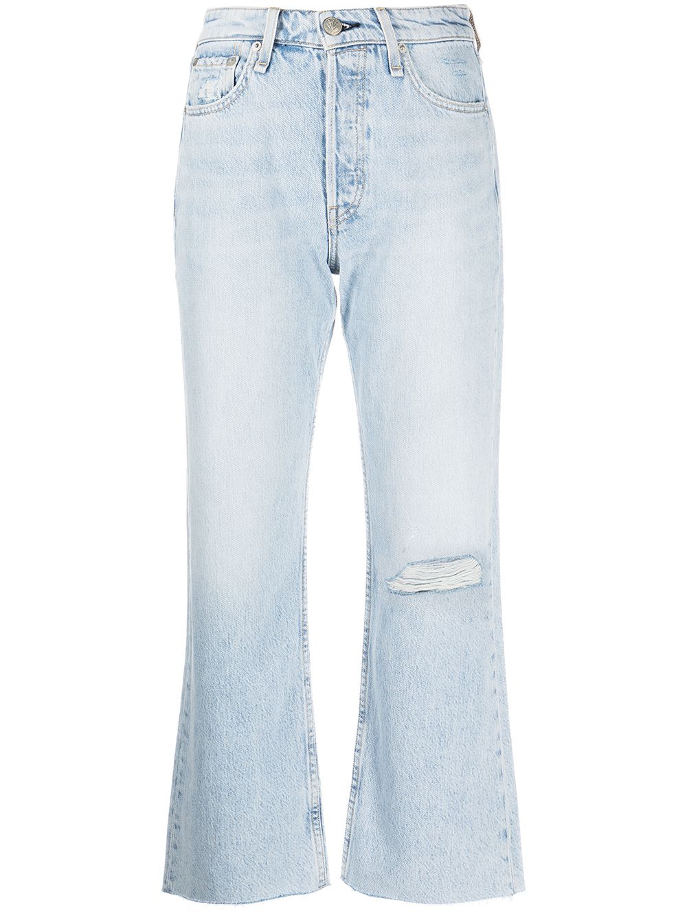 rag & bone Maya Cropped-Jeans - Blau von rag & bone