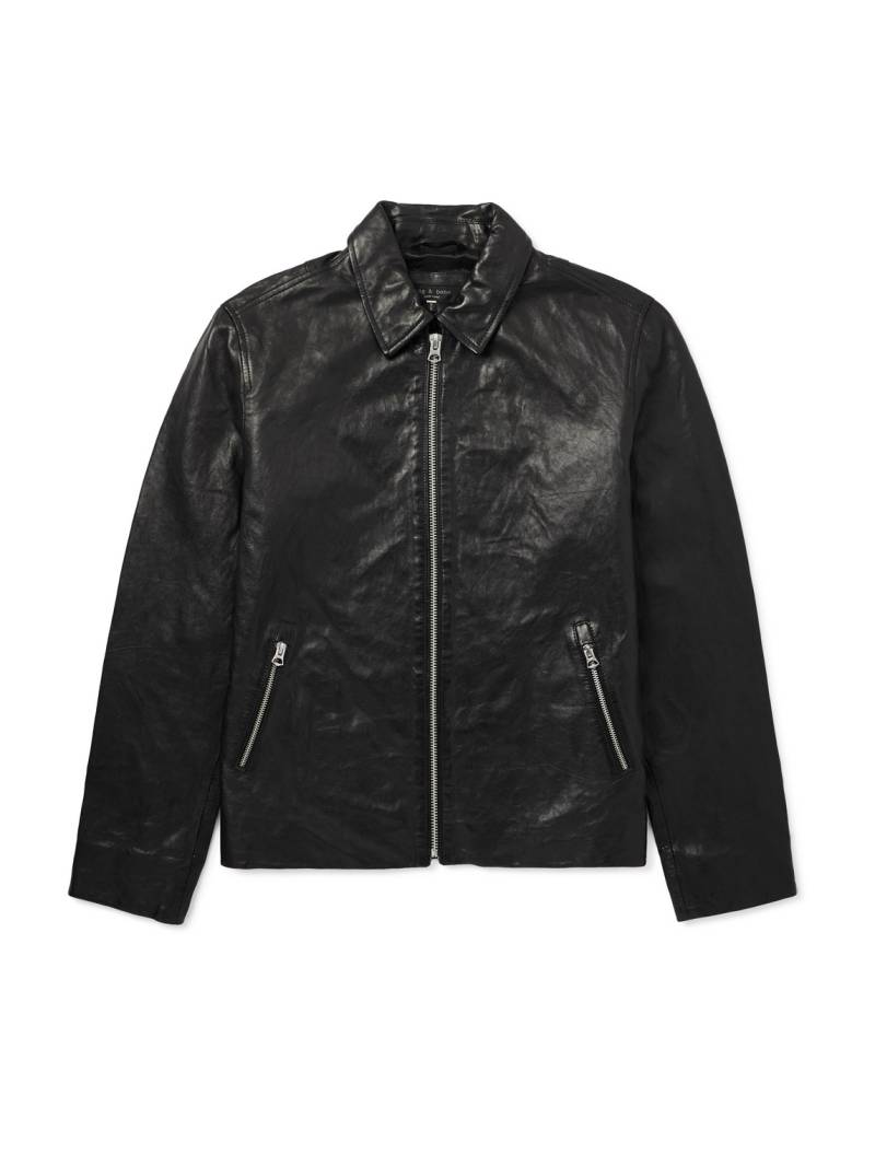Rag & Bone - Melrose Textured-Leather Jacket - Men - Black - M von Rag & Bone