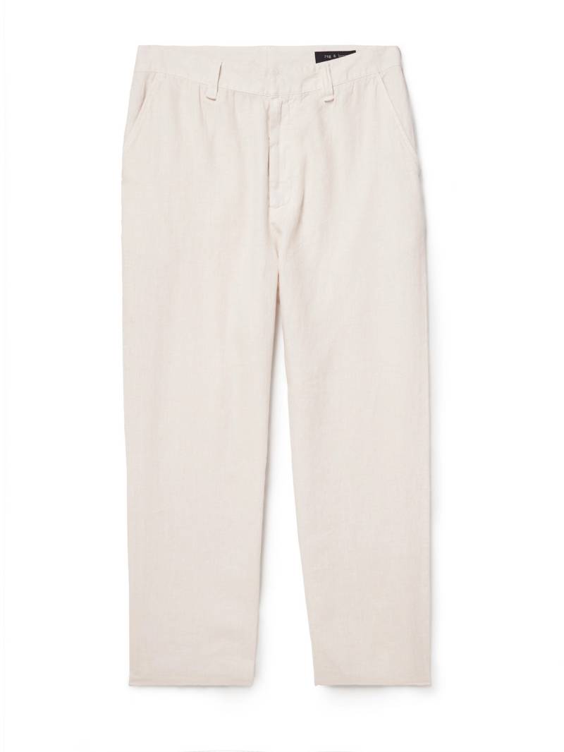 Rag & Bone - Straight-Leg Linen Trousers - Men - Neutrals - UK/US 34 von Rag & Bone