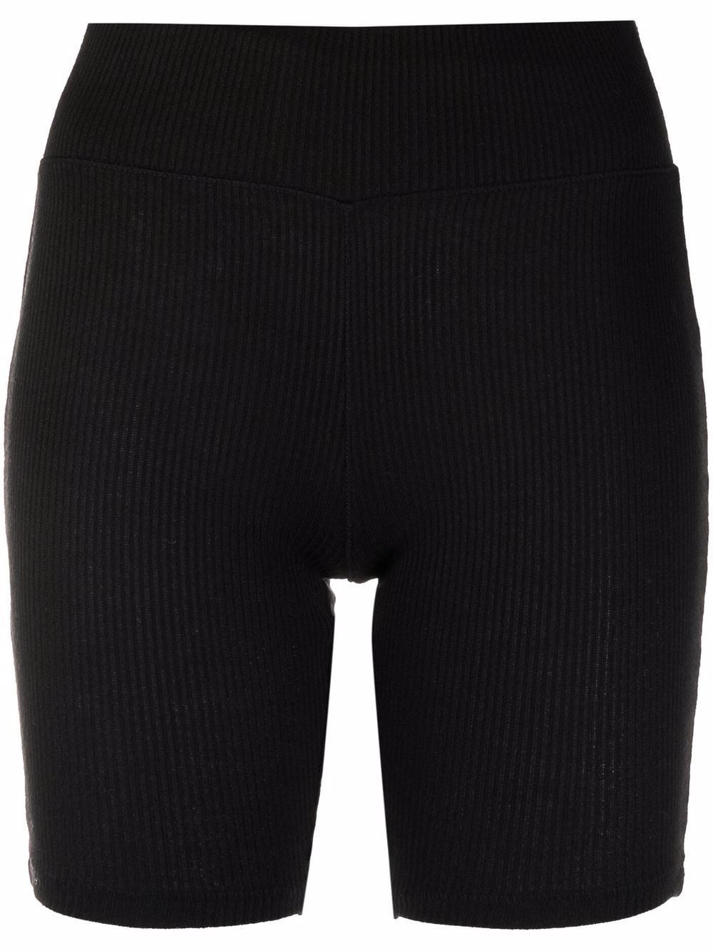 rag & bone Gerippte The Knit Radlerhose - Schwarz von rag & bone