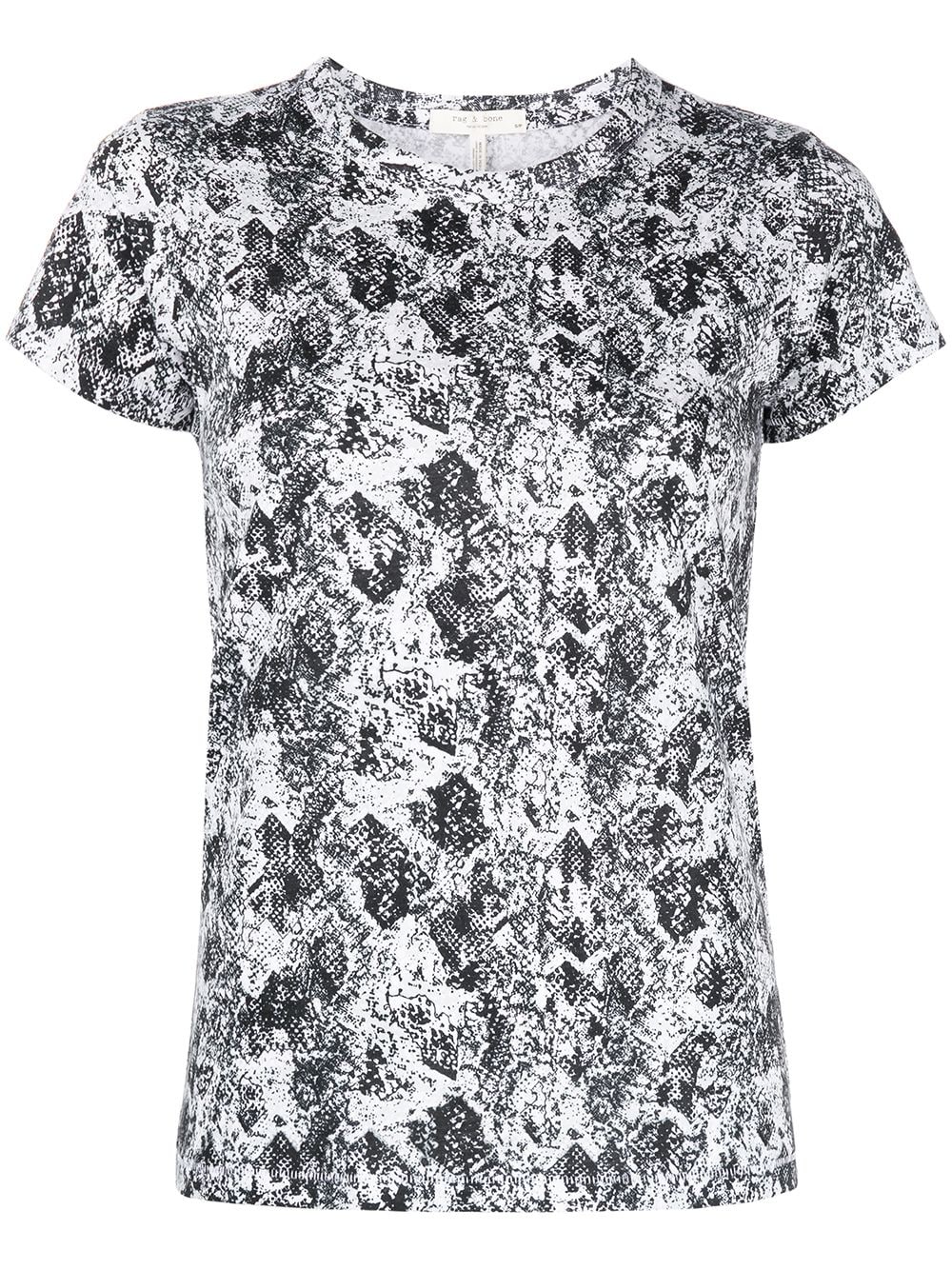 rag & bone T-Shirt mit Schlangen-Print - Schwarz von rag & bone