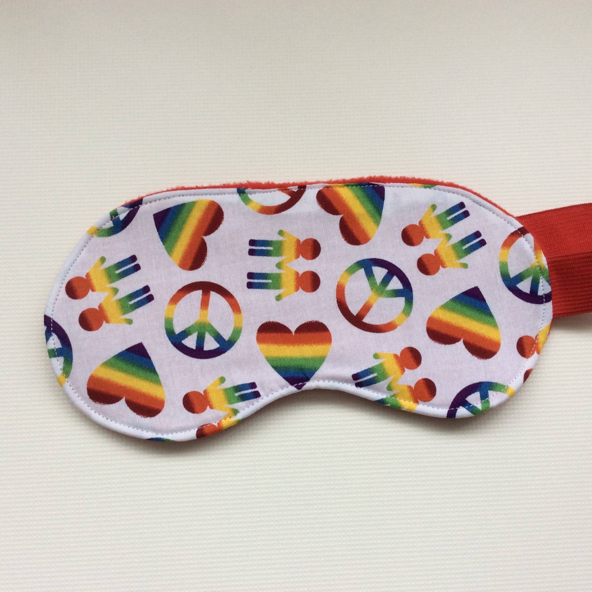 Love & Pride Pride Schlafmaske, Augenmaske, Augenschirm, Reise Festival Eco Friendly Geschenk, Vegane Augenmaske von RagHagShop