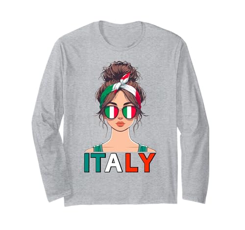 Italienisch Mädchen Frau Patriotische italienische Mädchen Langarmshirt von Ragazza Italiana Donna Italy Girl Store