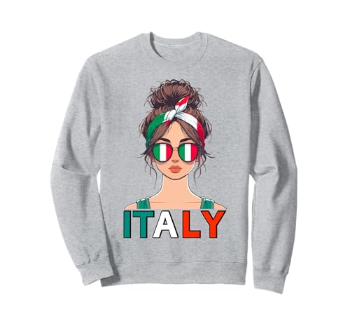 Italienisch Mädchen Frau Patriotische italienische Mädchen Sweatshirt von Ragazza Italiana Donna Italy Girl Store