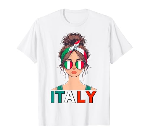 Italienisch Mädchen Frau Patriotische italienische Mädchen T-Shirt von Ragazza Italiana Donna Italy Girl Store