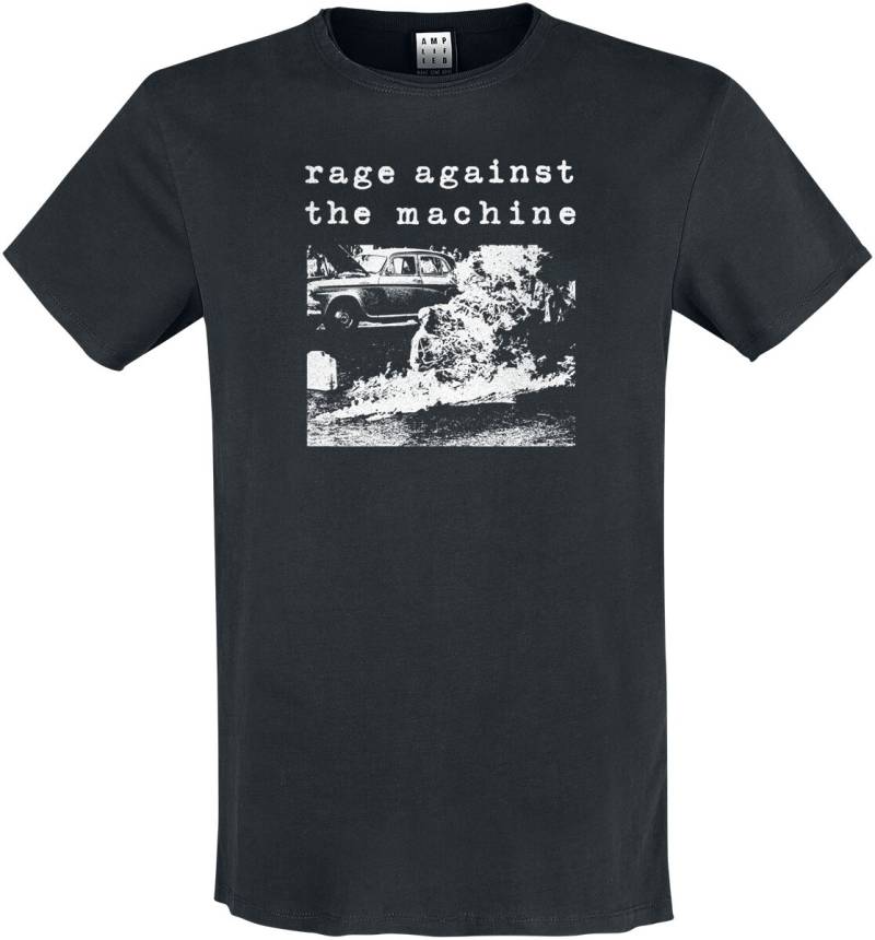 Rage Against The Machine T-Shirt - Amplified Collection - Monk Fire - S bis 3XL - für Männer - Größe XXL - schwarz  - Lizenziertes Merchandise! von Rage Against The Machine
