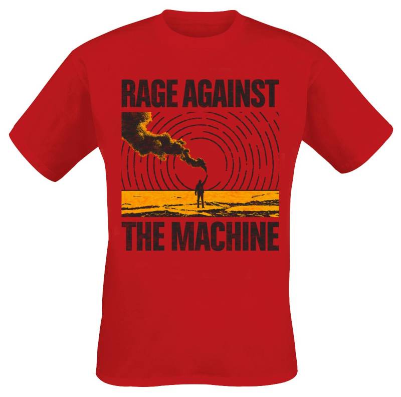 Rage Against The Machine T-Shirt - Smoke Signal - S bis XXL - für Männer - Größe S - rot  - Lizenziertes Merchandise! von Rage Against The Machine