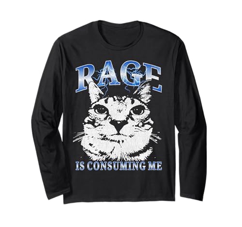 Rage is Consuming Me Lustige Katze Meme Kinder Teenager Jungen Vintage Langarmshirt Rage is Consuming Me Lustige Katze Meme Kinder Teenager Jungen Vintage Langarmshirt von Rage Is Consuming me Funny Cat Meme Teens Boys