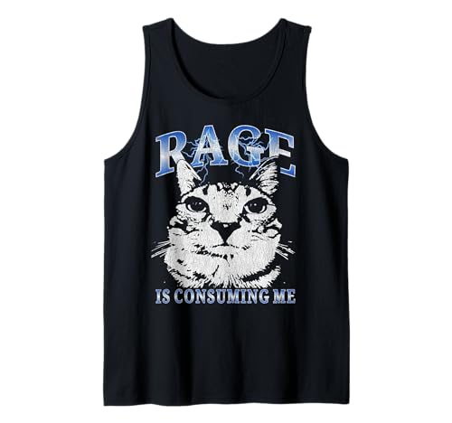 Rage is Consuming Me Lustige Katze Meme Kinder Teenager Jungen Vintage Tank Top Rage is Consuming Me Lustige Katze Meme Kinder Teenager Jungen Vintage Tank Top von Rage Is Consuming me Funny Cat Meme Teens Boys